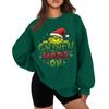 Women's Casual Fashion Long Sleeve Christmas Printed Round Neck Sweatshirt Top