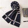 2026 New Men's Wool Plaid Scarf – Trendy Knitted Korean Style, Versatile and Warm Winter Accessory