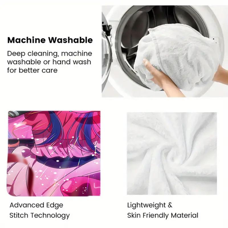 Ai Hoshino 2D Flat Pattern Flannel Blanket High quality All Seasons Warmth and Comfort Perfect for Christmas Gifts.NMT0928363