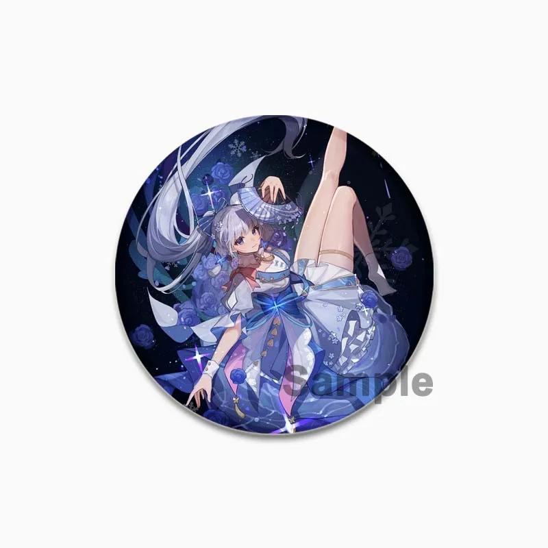 32/44/58mm Kamisato Ayaka Cartoon Badge Cute Tinplate Brooches Handmade Creative Enamel Pins for Clothes Backpack Gift Jewelry Accessories