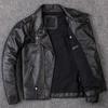 Chinese Size Men Leather Jacket Turn Down Collar Vintage Leather Jacket For Men Jackets Natural Cowhide Male Coat Autumn
