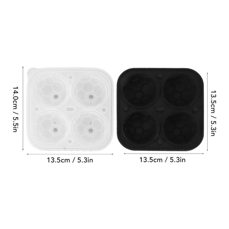 2Pcs Silicone Ice Cube Molds Fun Shapes Round Sphere Ball Mold For Whiskey Cocktails Game Day