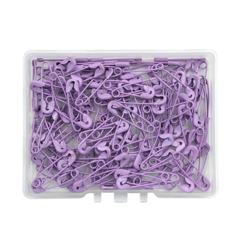120PCS Mini Safety Pins with Storage Box 19mm Colored Safety Pins for Crafting Sewing Fastening Clip Button for Garment Hang Tag