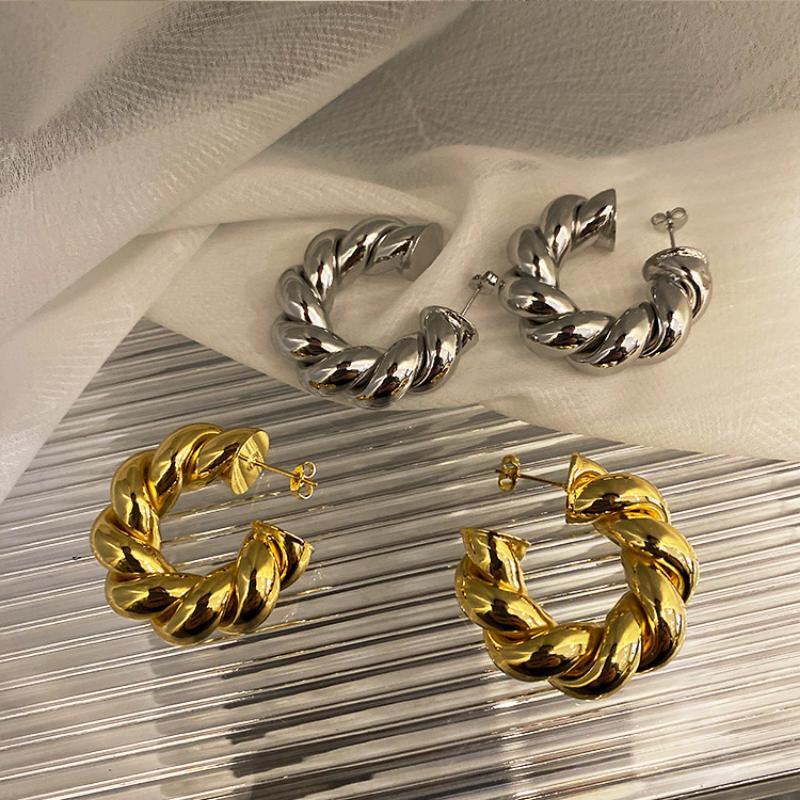 Fashion Jewelry Cool Style Hot Sale Big Thick Circle Hoop Earrings for Women Girl Hot Sale Popular Ear Accessories Dropshipping