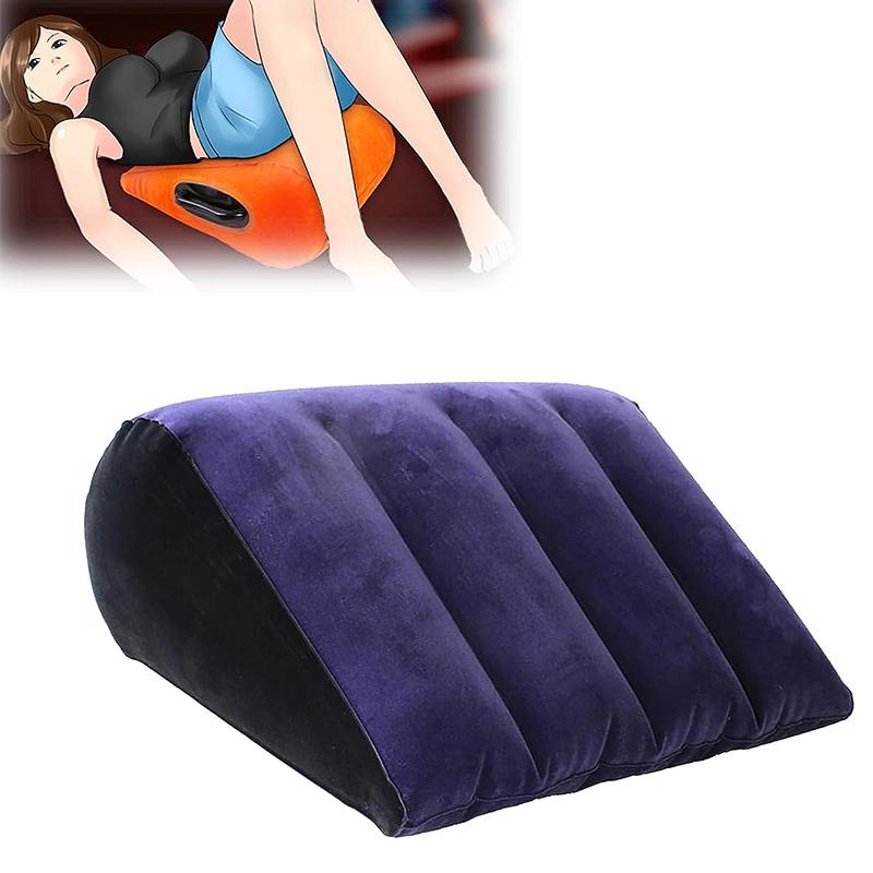Inflatable Sex Pillow Sex Toys for Couples Sexual Wedge Erotic Sex Aid Position Cushion Furnitures Flocking Toy Cushione