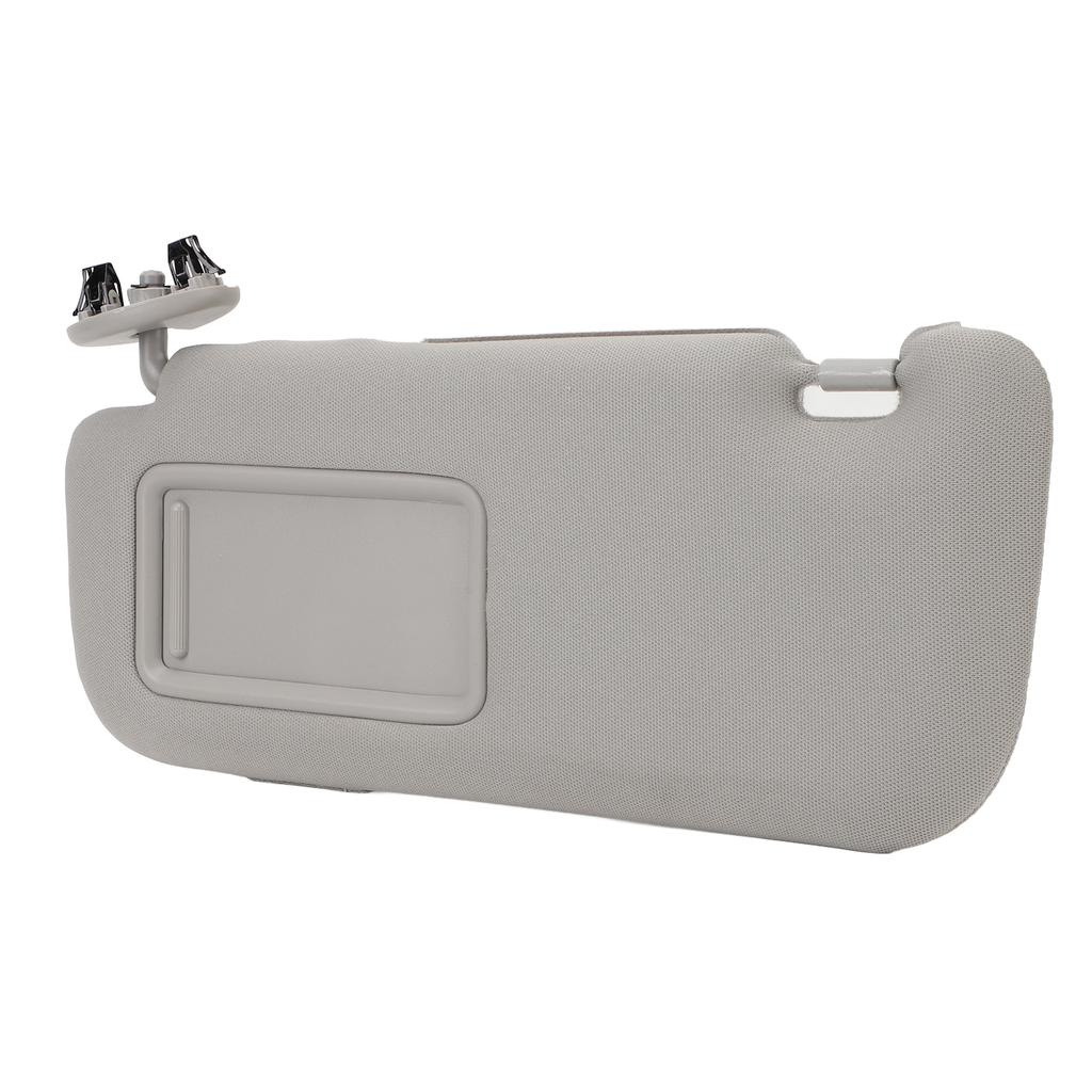 Sun Visor Fabric Grey Sun Shielding Visor Mirror with Makeup Mirror Replacement for Toyota Corolla 2007 To 2013 Left