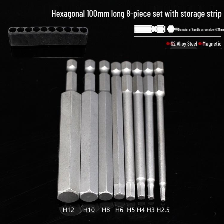 S2 Hexagon Magnetic Impact Driver Bit Set for Electric Screwdrivers