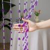 100 X 200cm Door Curtain 18 Strands Crystal Clear Heart Shaped Beads Divider Curtain for Living Room Bedroom