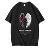 New Summer 2026 HighQuality 100 Cotton ShortSleeve TShirt Wings Design Unisexs Trendy Brand Loose HalfSleeve Printed Top