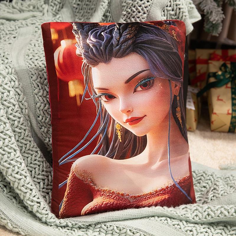 Devil Boy Nezha Printed Pillow Office Cushion Pillow Home Sofa Cushion Plush Toy