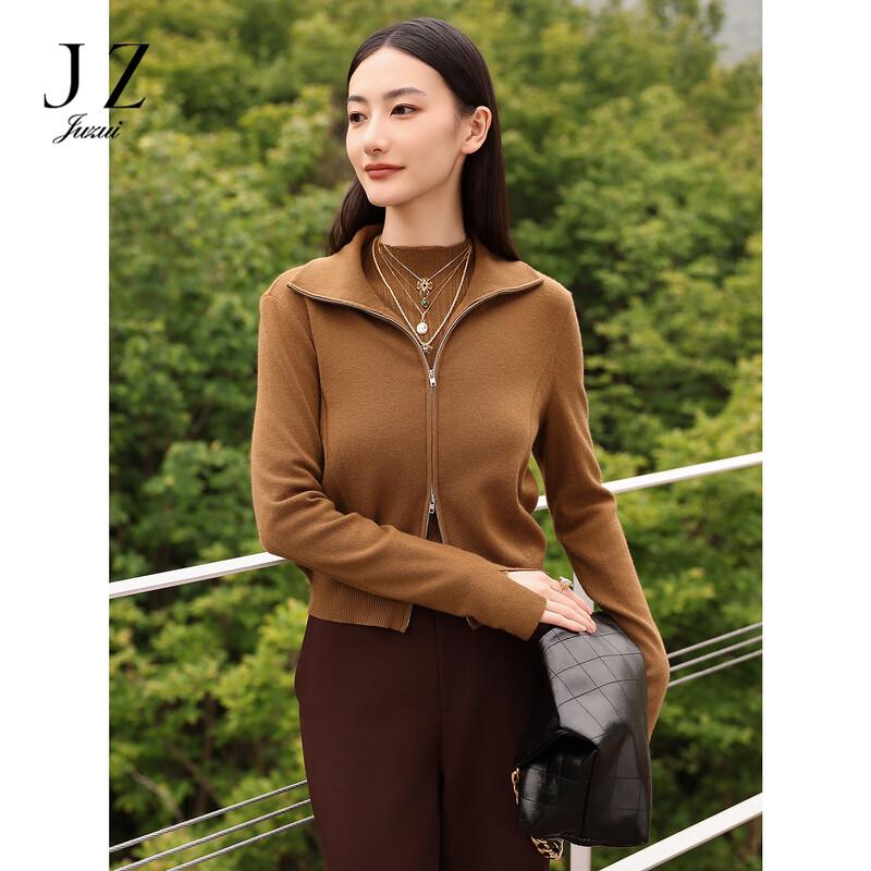 

JUZUI Women s Fashion Slim-Fit Zipper Knit Cardigan XL