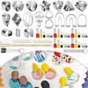 142pcs Clay Cutters 24 Shapes Clay Earring Cutters with Earring Hooks Jewelry Earring Cutters for Clay Jewelry Making