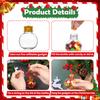 50ml Gold Cap Transparent Fruit Juice Bottle Stubby Round Plastic Bottle Shaped Snowball Bottle Christmas Decorative Bottle