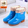 Women's Oxford Sole Waterproof Short Rain Boots - Non-Slip Fashion Outerwear Rubber Shoes