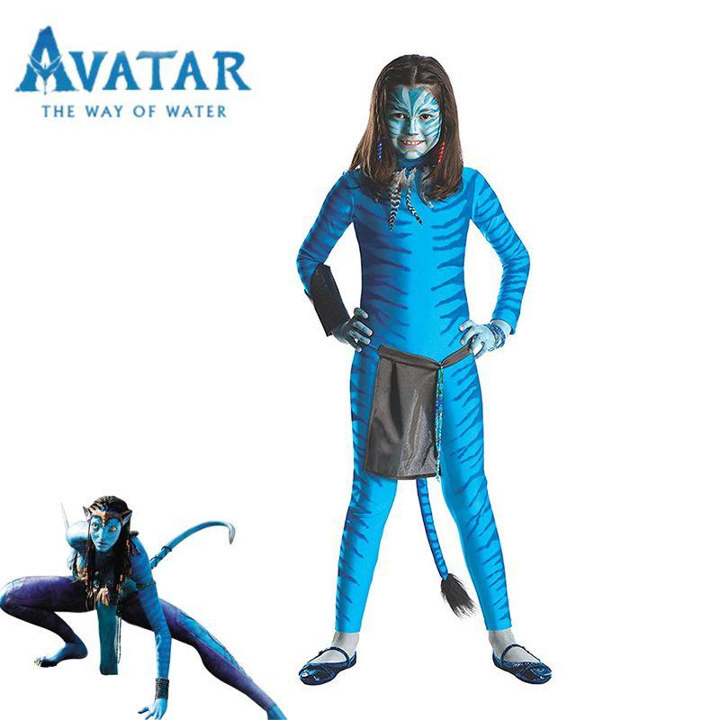 Exquisite Avatar Cosplay Suit For Halloween Party Unisex Kids Jumpsuit Set