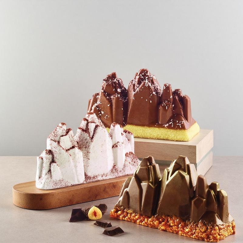 Stampo in Silicone Riutilizzabile per Torta Montagna di Neve, Stampo da Forno Sicuro per Alimenti per Torta Chiffon, Festa con Gelato, Preparazione Dessert