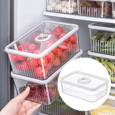 Cabinet Organizer Food Storage Bin with Maker Large Capacity Versatile Vanity Fridge