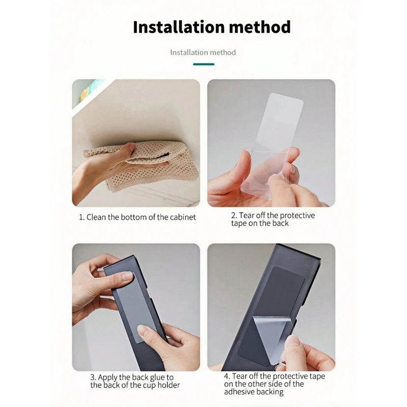 1 Stück Haushalt Hitzebeständig Praktisch Display Glasbecher Hängend Bohrlos Glasbecher Extra Dicke Halterung Zuhause