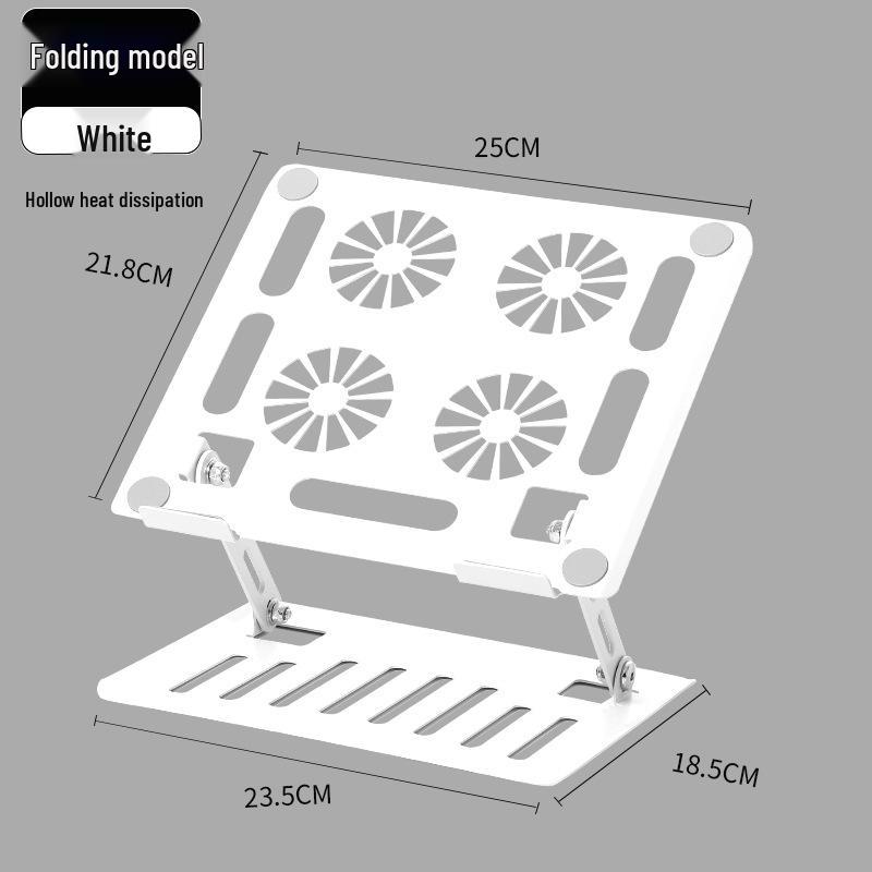 Foldable Adjustable Laptop Stand with Four Cooling Fans & Rotating Tablet Holder