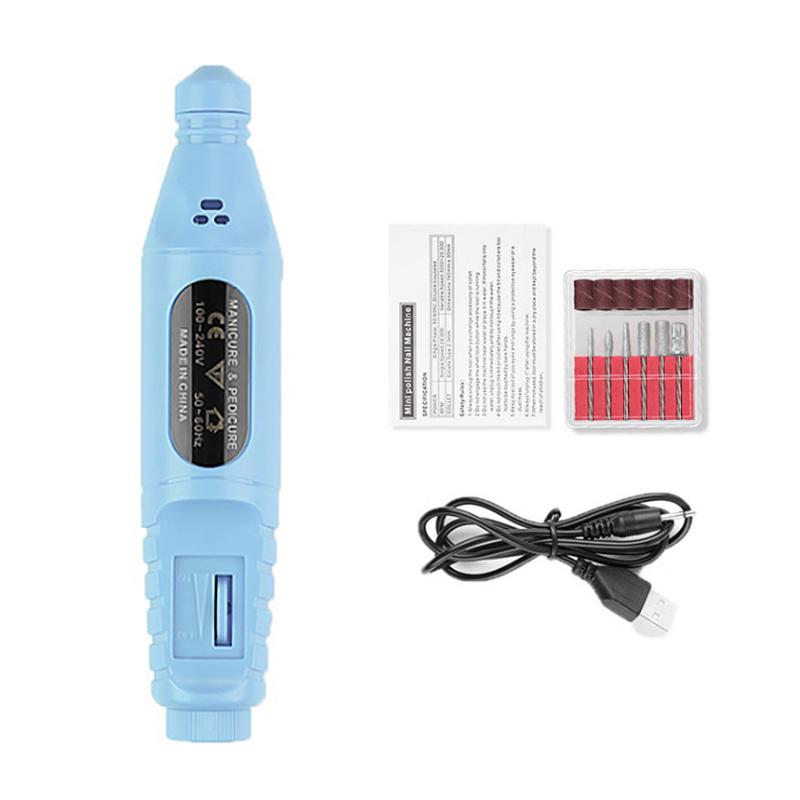 1 sztuk/partia USB Electric Remover Nail Art Pedicure Maszyna na ładnym różowym kolorze odpornym na zużycie!