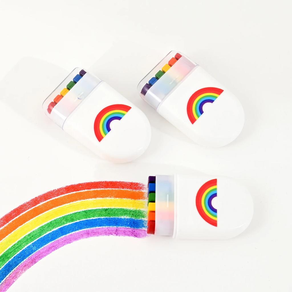 1pc 6 Colors Rainbow Crayon Paint Rainbow Birthday Party Colourful Theme Party Accessories Party Family Costume Gift