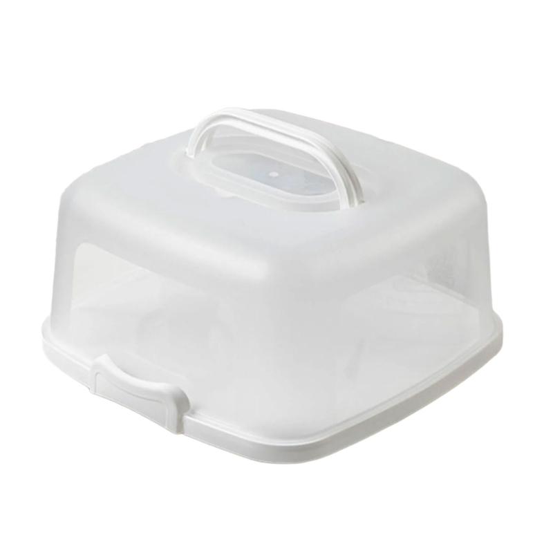 Transparent Cake Storage Box With Handle For Baking Snacks Bread Dust Proof Food Container For Kitchen Countertops