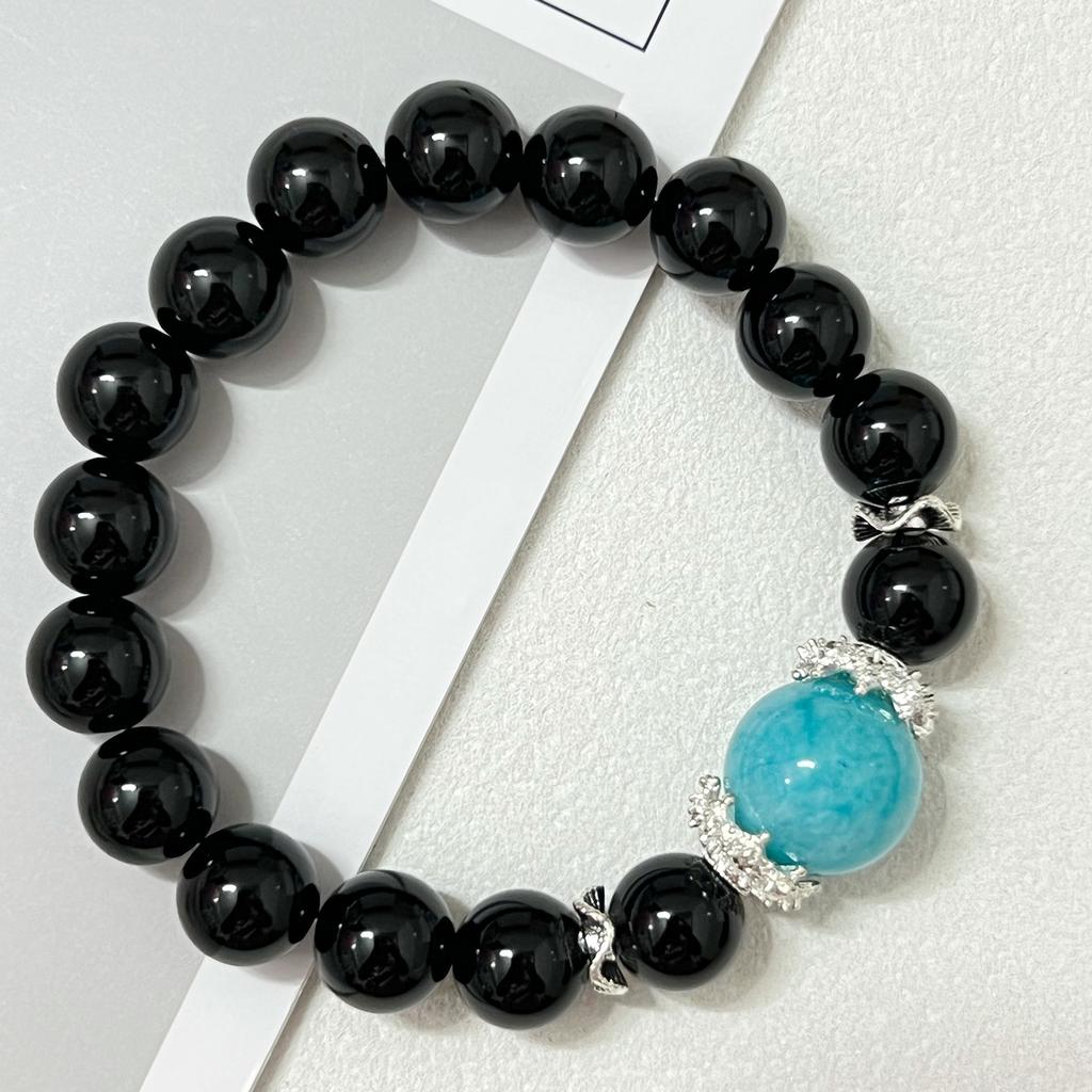 10mm Natural Stone Beaded Bracelets for Women Handmade Semi-Precious Gemstone Agate Bangle DIY Jewelry Gifts