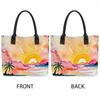  Watercolor Beach Sunset Tote Bag Summer Casual Large Capacity Handbag for Travel