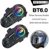 KEBIDUMEI Q26pro Bluetooth6.0 Motorcycle Helmet Intercom Headset Hands-Free Call Music Player Earphone with RGB Ambient Light