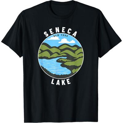 Seneca Lake New York NY Badge Souvenir Vacation T-Shirt