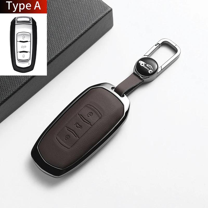 For Geely Coolray X6 X7 EX7 Emgrand  Hawk GX7 Kulrey GT GC9 Atlas Boyue NL3 Leather Car Key Case Cover Fob Accessories