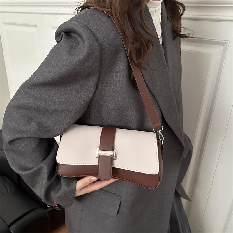 Premium textured bag women's new retro small square bag niche simple underarm bag versatile shoulder messenger bag