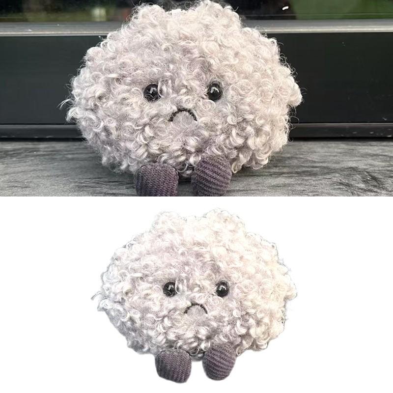 10cm Kawaii Dark Cloud Plush Keychain Cute Plush Toy Keyring Lovely Bag Pendant Backpack Hanging Decoration For Kids Girls Gifts