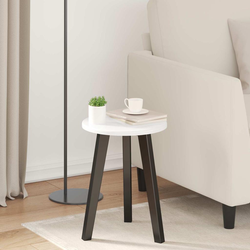 High Gloss White Table Top Ø 30 x 1.5 cm Wood Based Material