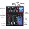 4-Kanal Bluetooth DJ Mikrofon Audio Mixer Contrl LED Digitalanzeige Musik Stream