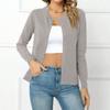 Cardigan in Maglia da Donna con Bottoni Frontali, Girocollo, Manica Lunga, Top Morbido Casual