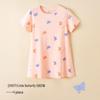 Girls' Antibacterial Cotton Cartoon Pajamas - Short Sleeve Summer Nightgown