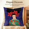 Abstract Girl Hair Flower Cushion Cover Natural Linen Organic Fabric DoubleSided Printing Sofa Home Decor Gift Pillow Case