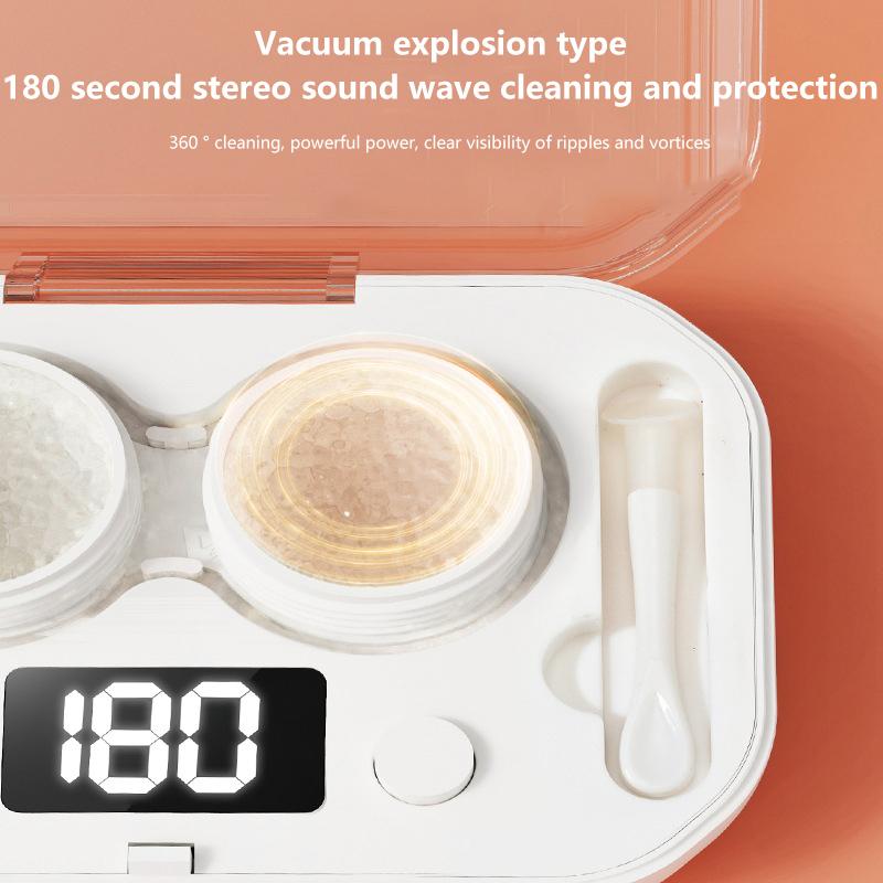 Contact Lens Ultrasonic Cleaning Machine 49000Hz High Frequency Vibration Timing Rechargeable Cleaner Contact Lens Remover Tool