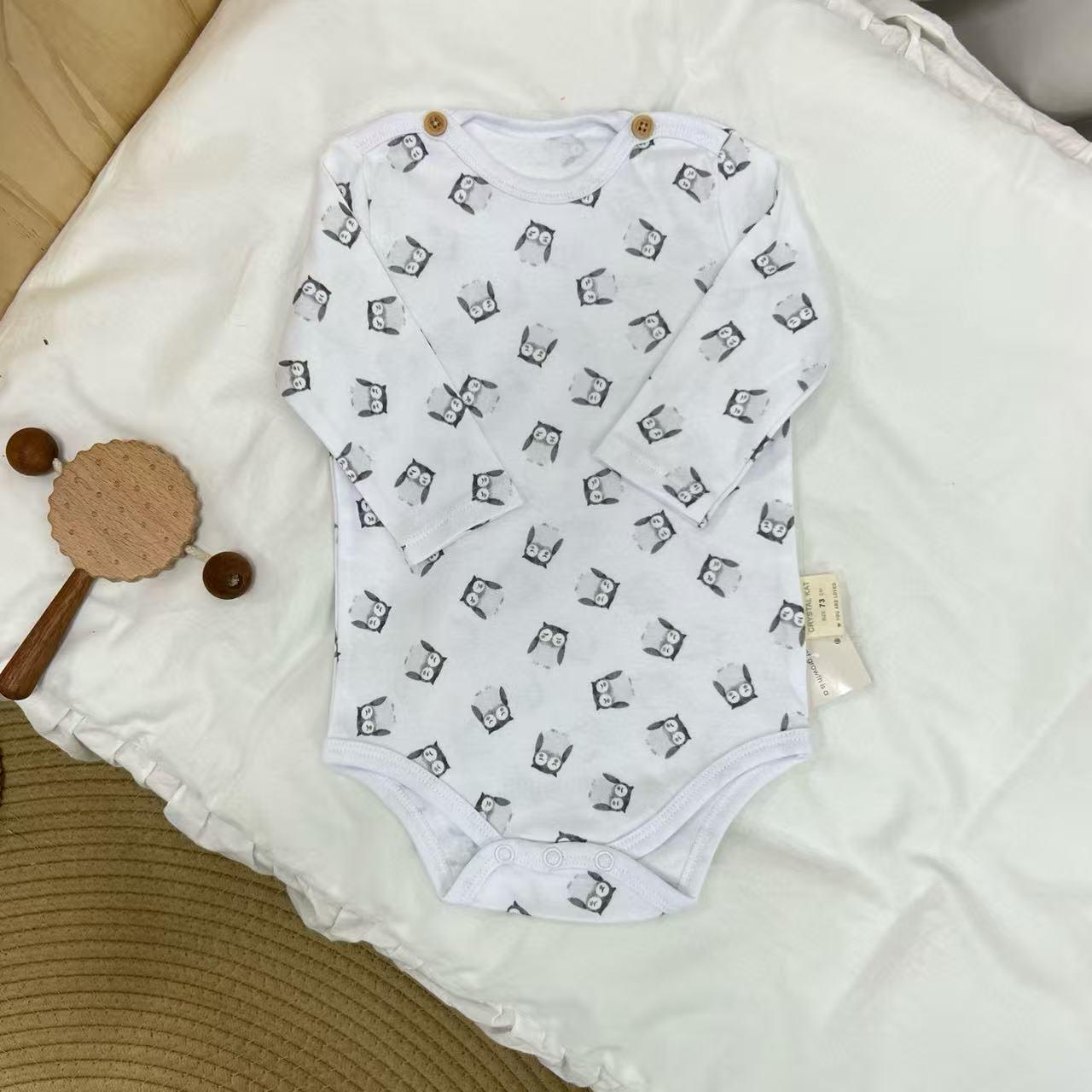 

BabyClothes Unisex A-Category Cotton Infant Bodysuit Set – 3-Piece Seasonable, Cute Cartoon Pattern Diaper Cover 73 cm