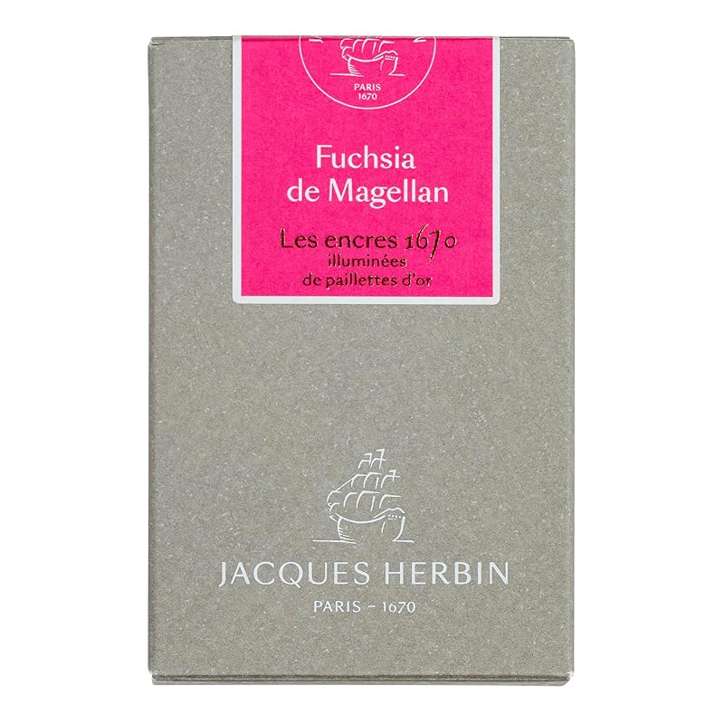 

Herbin anniversary ink [1670 Contains fine gold particles] For fountain pens/dip pens fuchsia magellan hbj15063