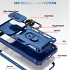 For Samsung Galaxy A35 5G Case TPU+PC Kickstand Phone Cover with Slide Lens Lid