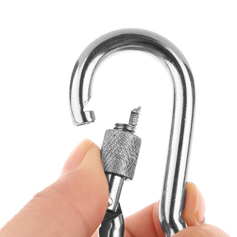 Svingbare karabinkroker i rustfritt stål med låsende hundebåndspenne Hurtigutløserspenne Karabinkroker For hundelufting Camping