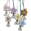 Adjustable Pearl Curtain Holdbacks Fabric Flowers Curtain Buckle Curtains Tie Rope  Living Room