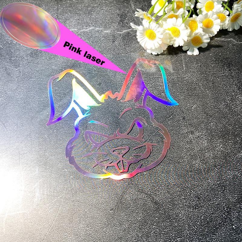 1PC Evil Rabbit Laser Motorcycle Sticker Waterproof for Motorbike Windshield Fuel Tank Fairing Helemt Box Universal Vinyl Decal