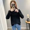 2024 Autumn and Winter New Button Sweater Tops Women's Pullover Half Turtleneck Sweater Thickened Bottoming Shirt Women