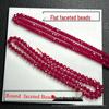 Faceted Glossy Hexagonal Teardrop Rice Beads for DIY Ruby Bracelets