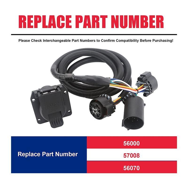Authentic Trailer Wiring Harness Extension 56070 7 Foot 7Pin For Vehicle-Side Truck Bed For Chevy Dodge Ram GMC Ford Toyota