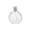 High-End Transparent Glass Perfume Bottle, Flat Round Bayonet, 30-50ml Press Spray