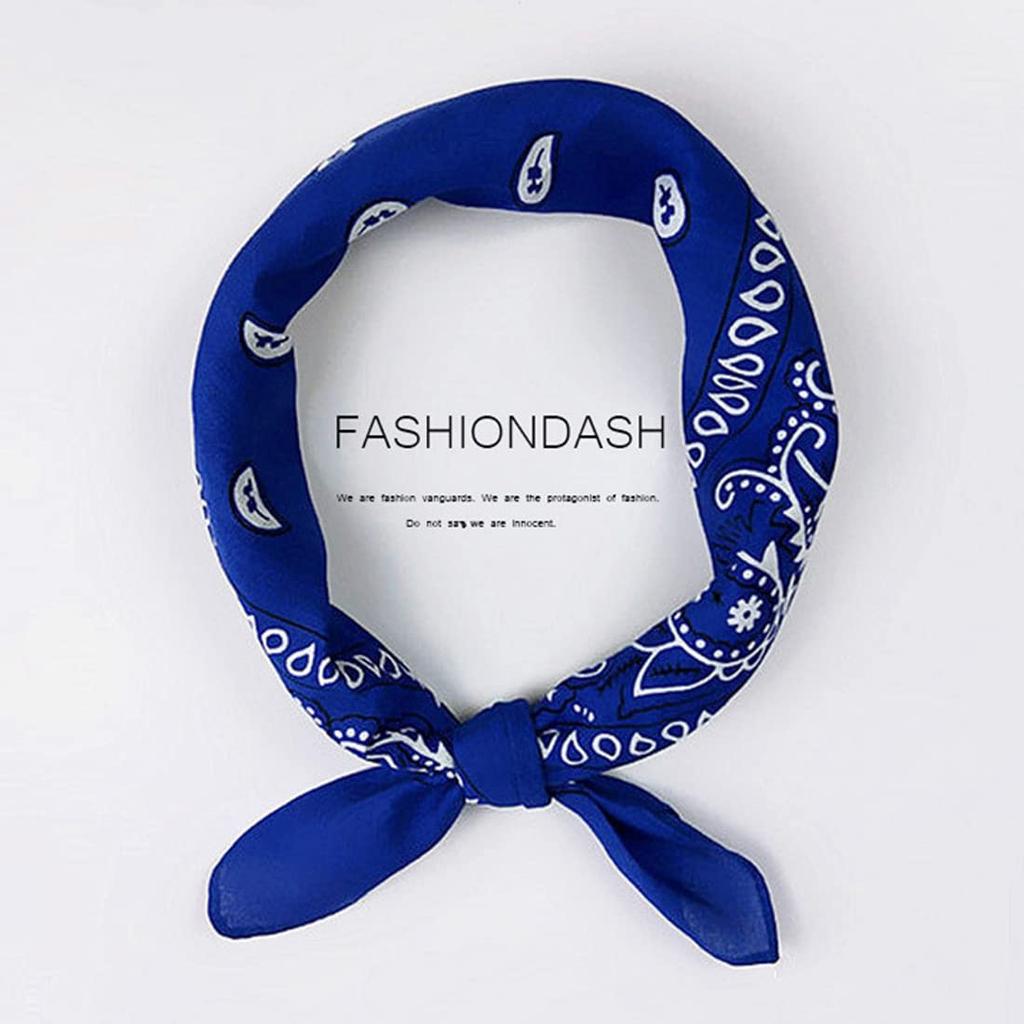 Trifong bandana blue paisley bandana adult stylish 100% cotton cashew pattern bandana men's unisex light blue 55cm x 55cm KC-D